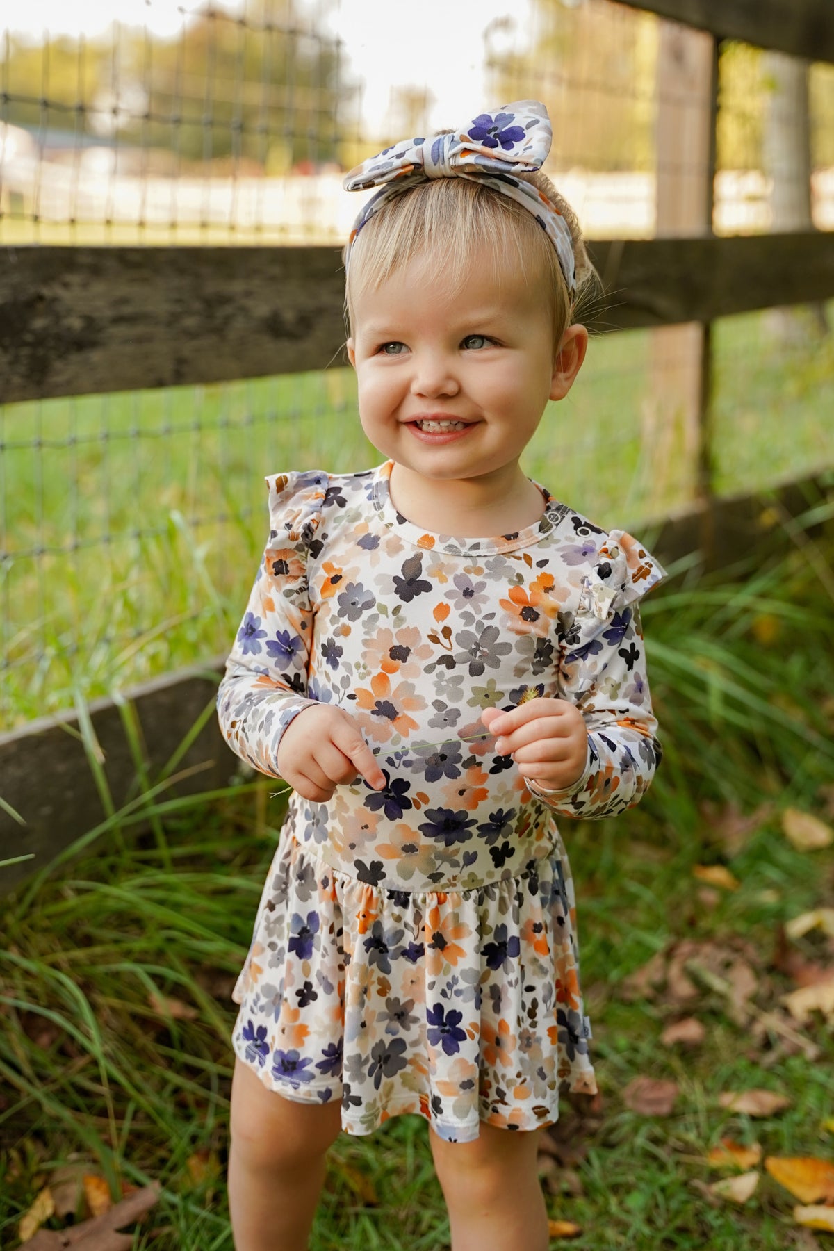 Fall Floral Bodysuit Twirl