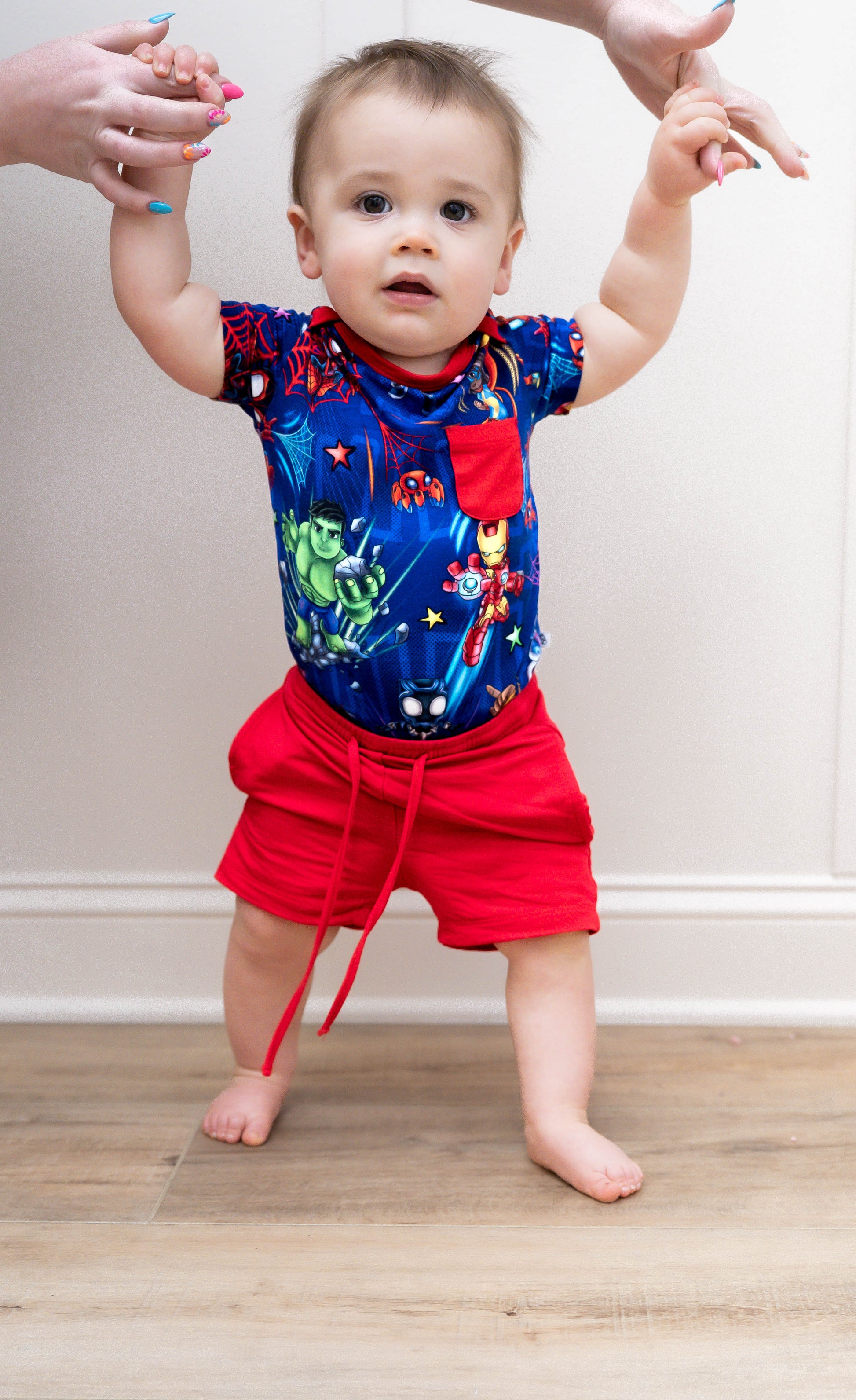 Web Friends Pocket Onesie & Shorts