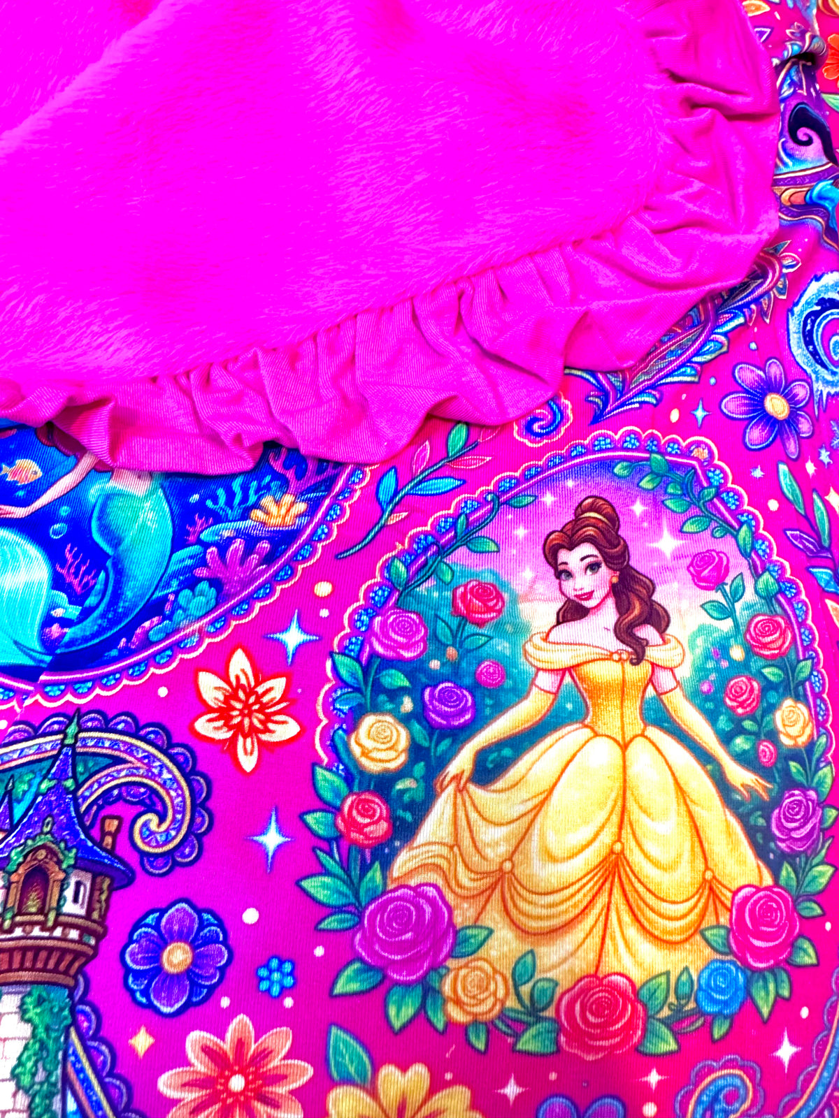 Pretty in Pink Ruffled Plush Blanket