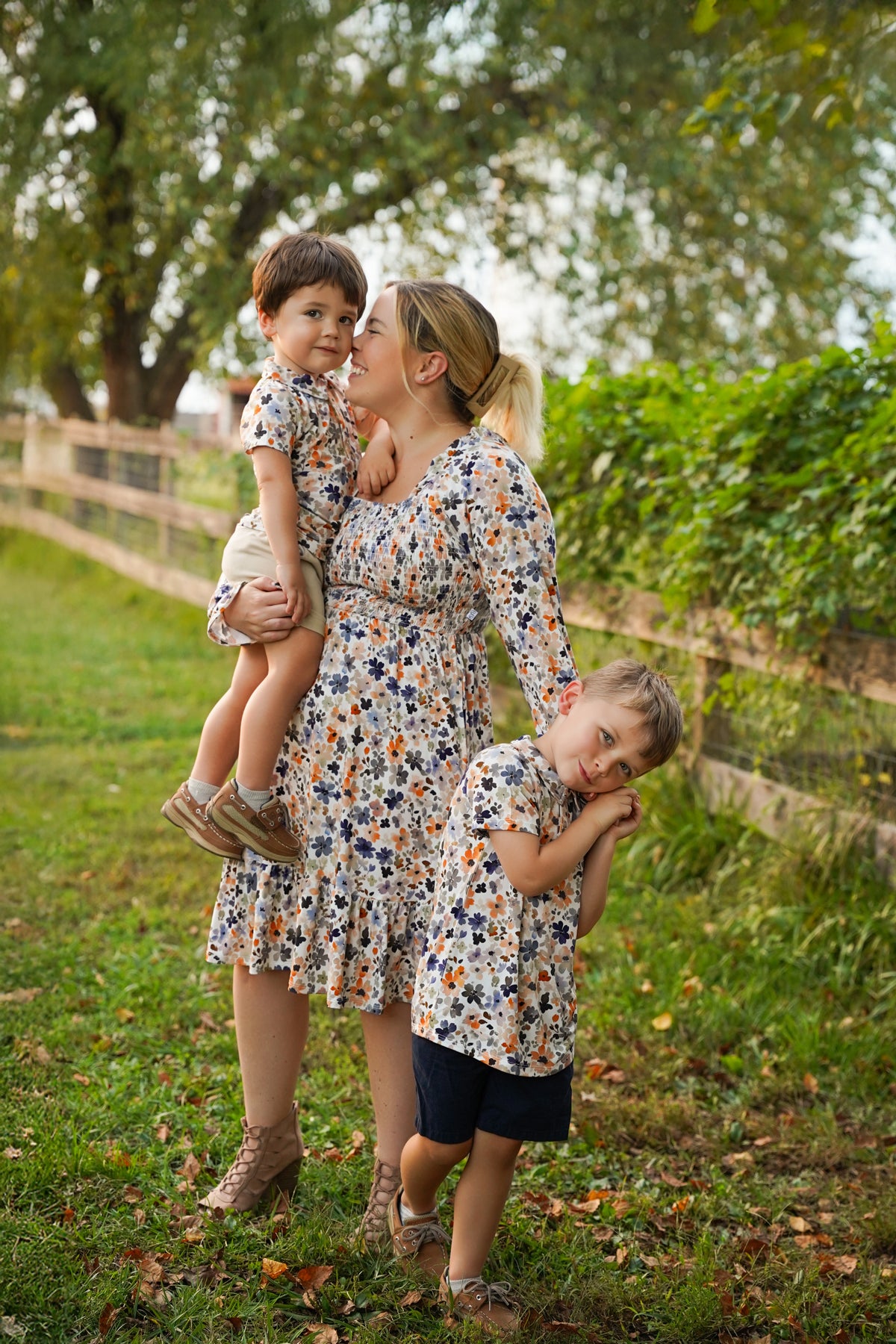 Fall Florals Boy Polo