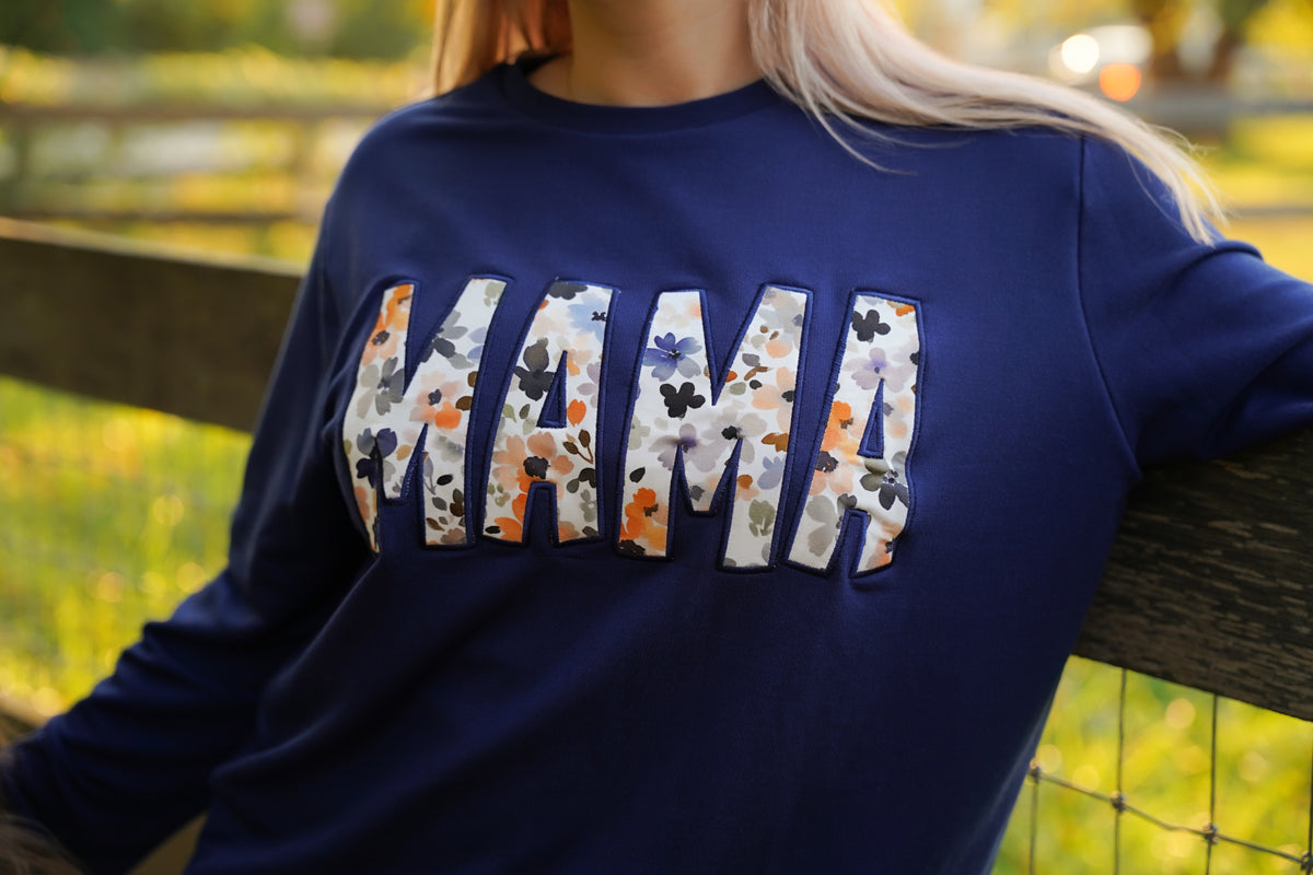 Fall Florals MAMA French Terry Crewneck
