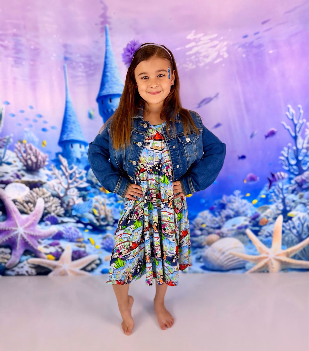 Fishtank Friends Twirl with Shorts