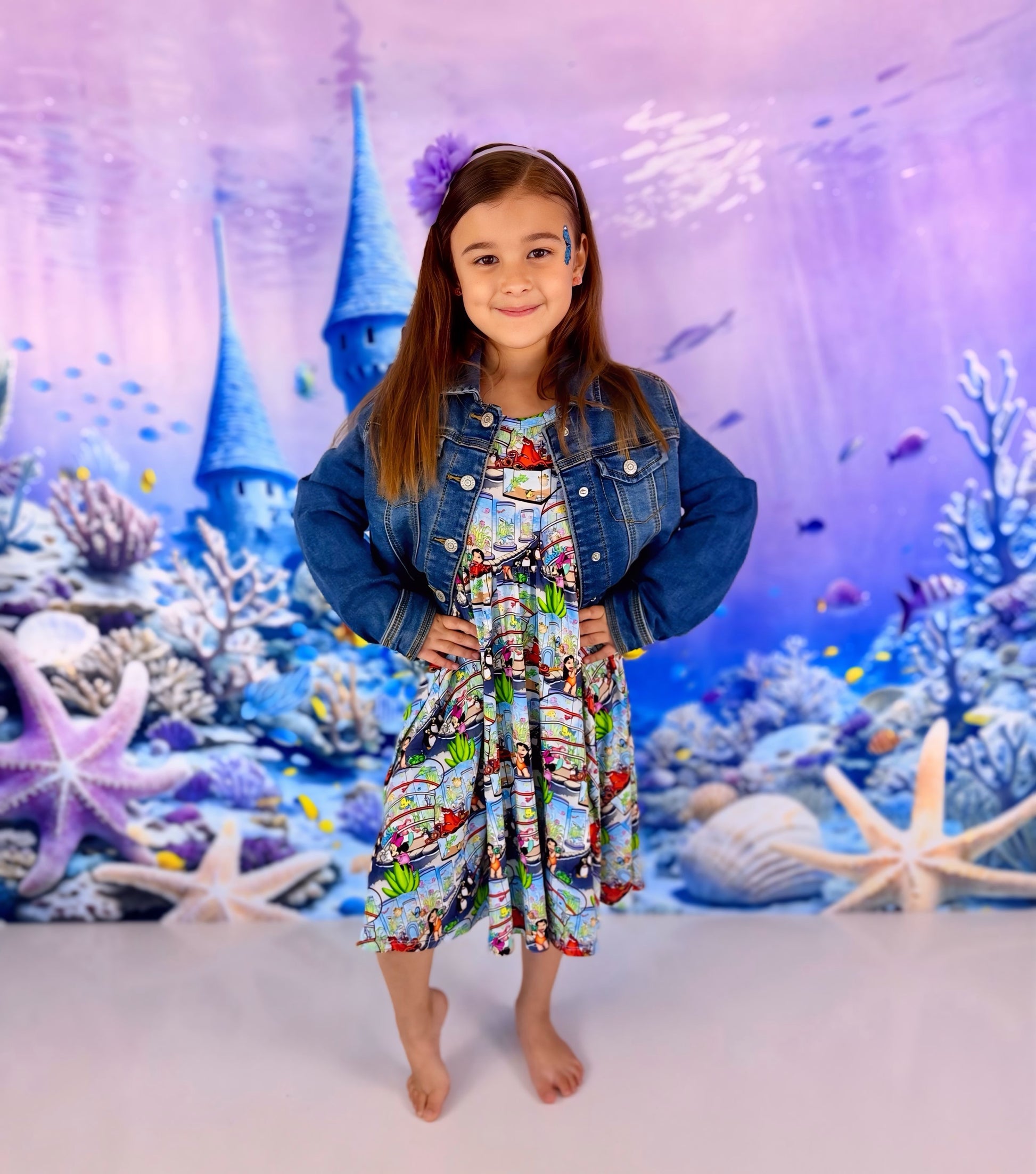 Fishtank Friends Twirl with Shorts