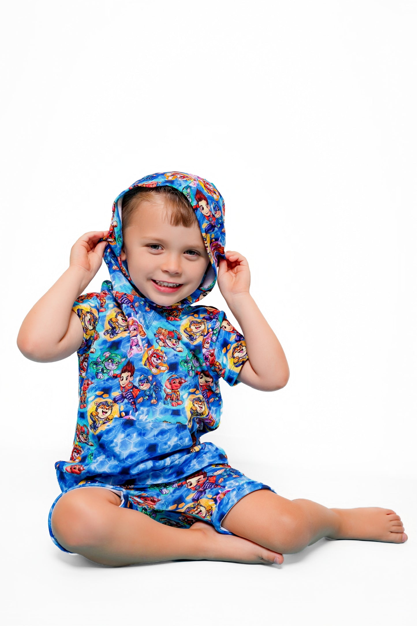 Ultimate Pups (Blue) SS Hoodie & FT Shorts