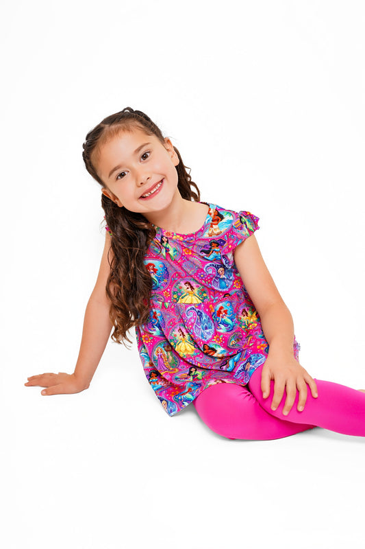Pretty in Pink Short Sleeve and Legging Peplum Set
