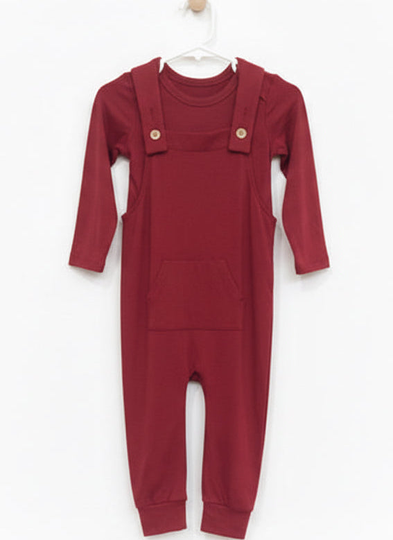 Pepper Overalls w Long Sleeve Onesie