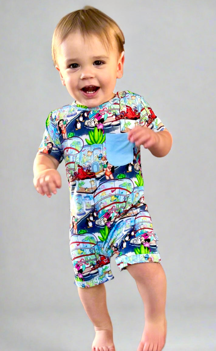 Fishtank Friends Short Romper