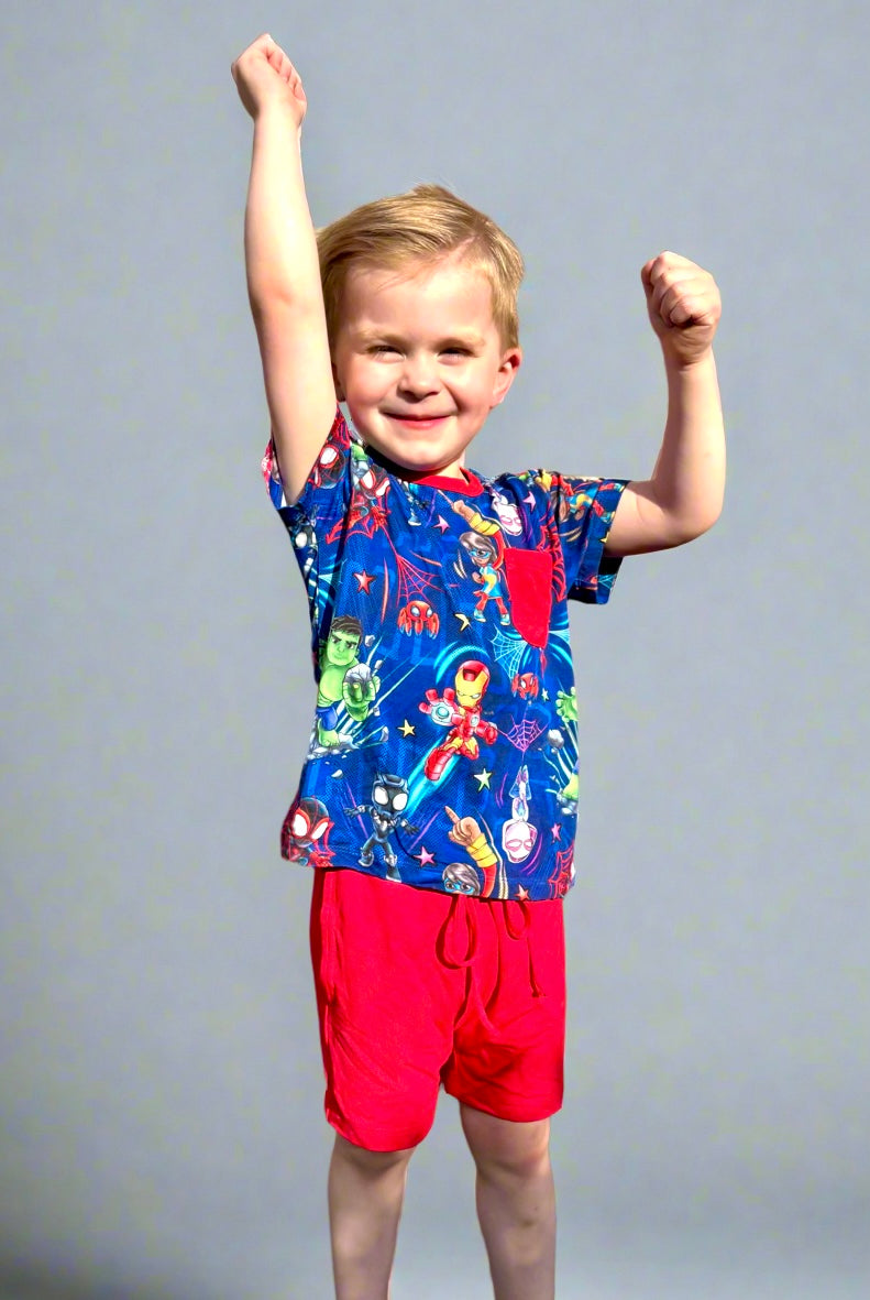 Web Friends Pocket Tee & Shorts