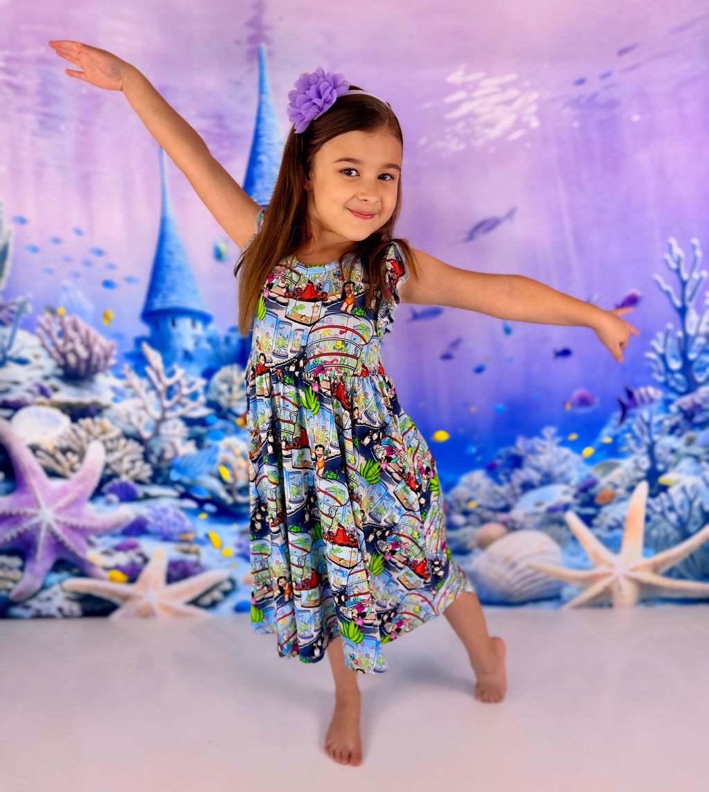 Fishtank Friends Twirl with Shorts