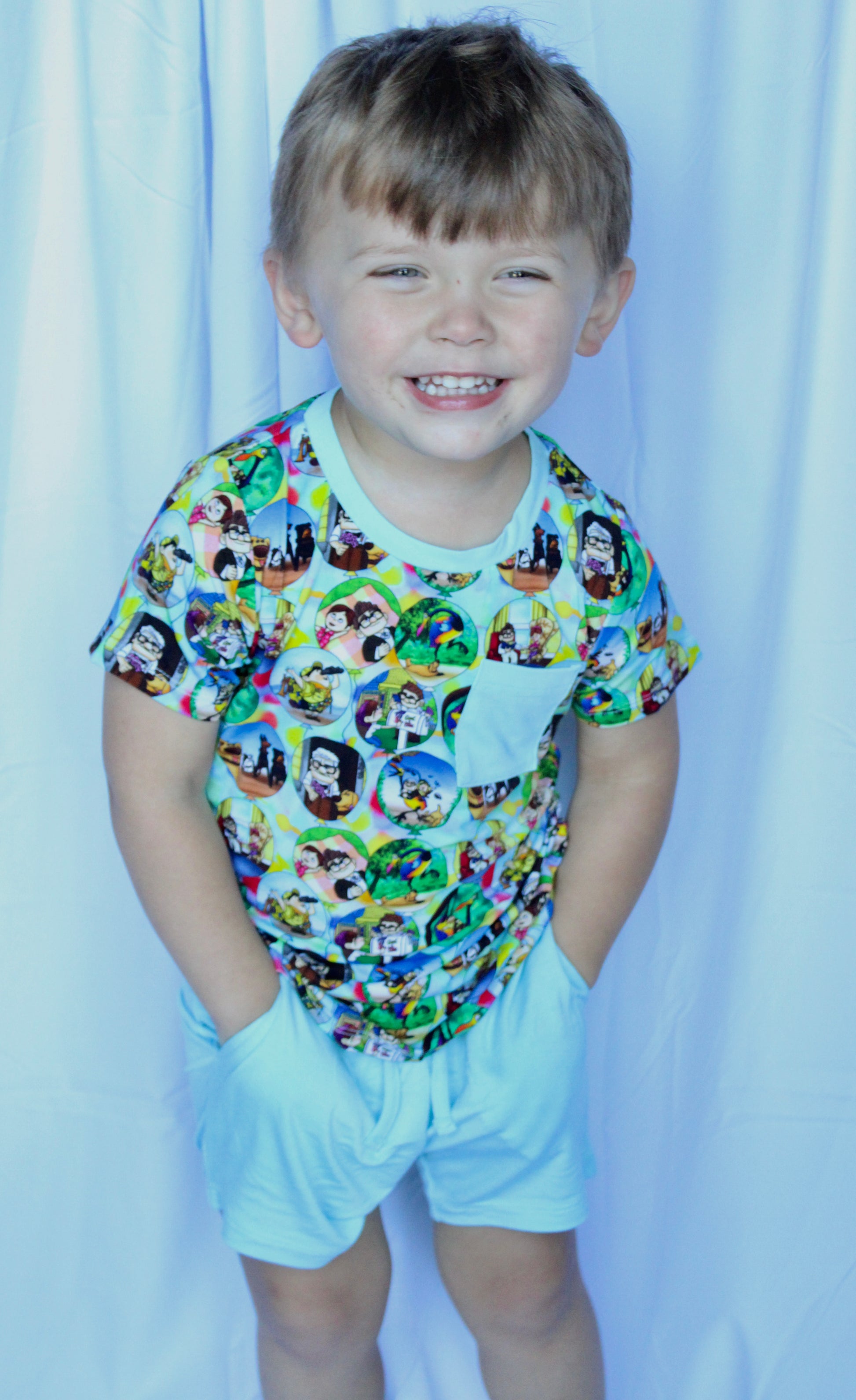 Balloon Ride Pocket Tee and Shorts
