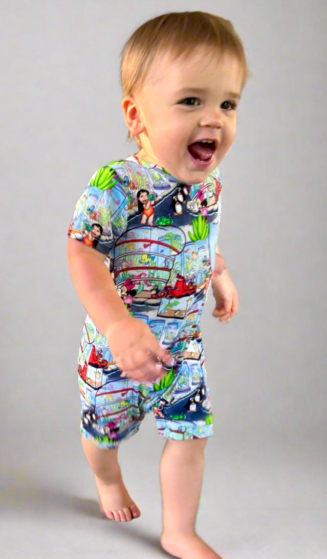 Fishtank Friends Short Romper