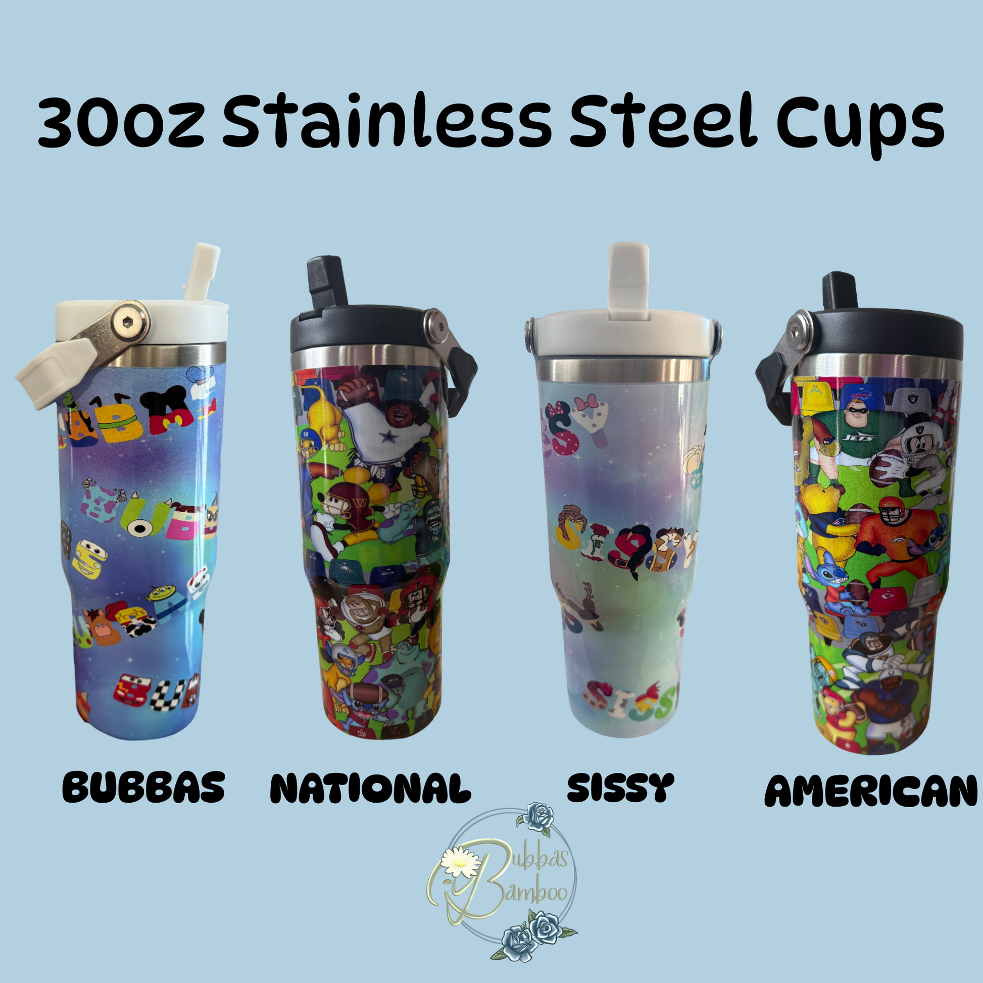 30oz Stainless Steel Water Bottles