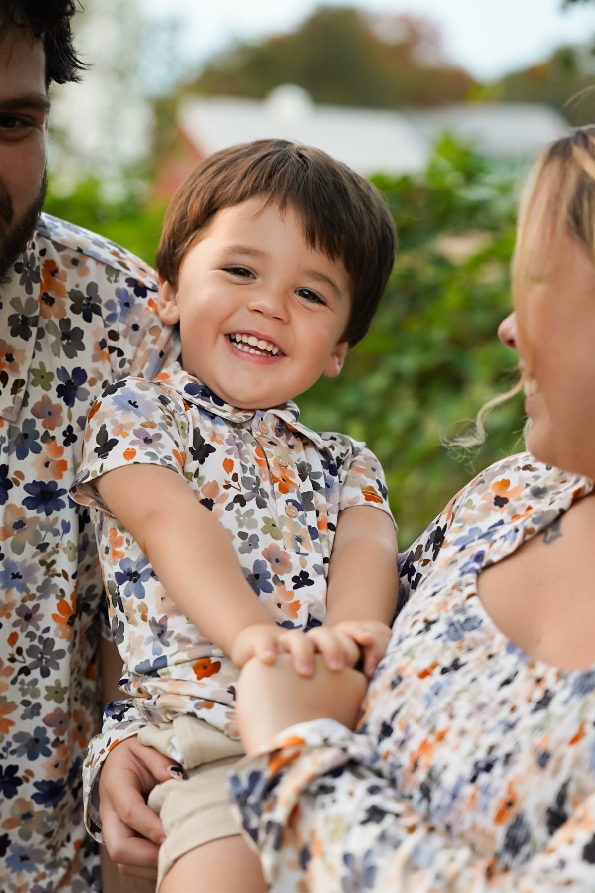 Fall Florals Boy Polo