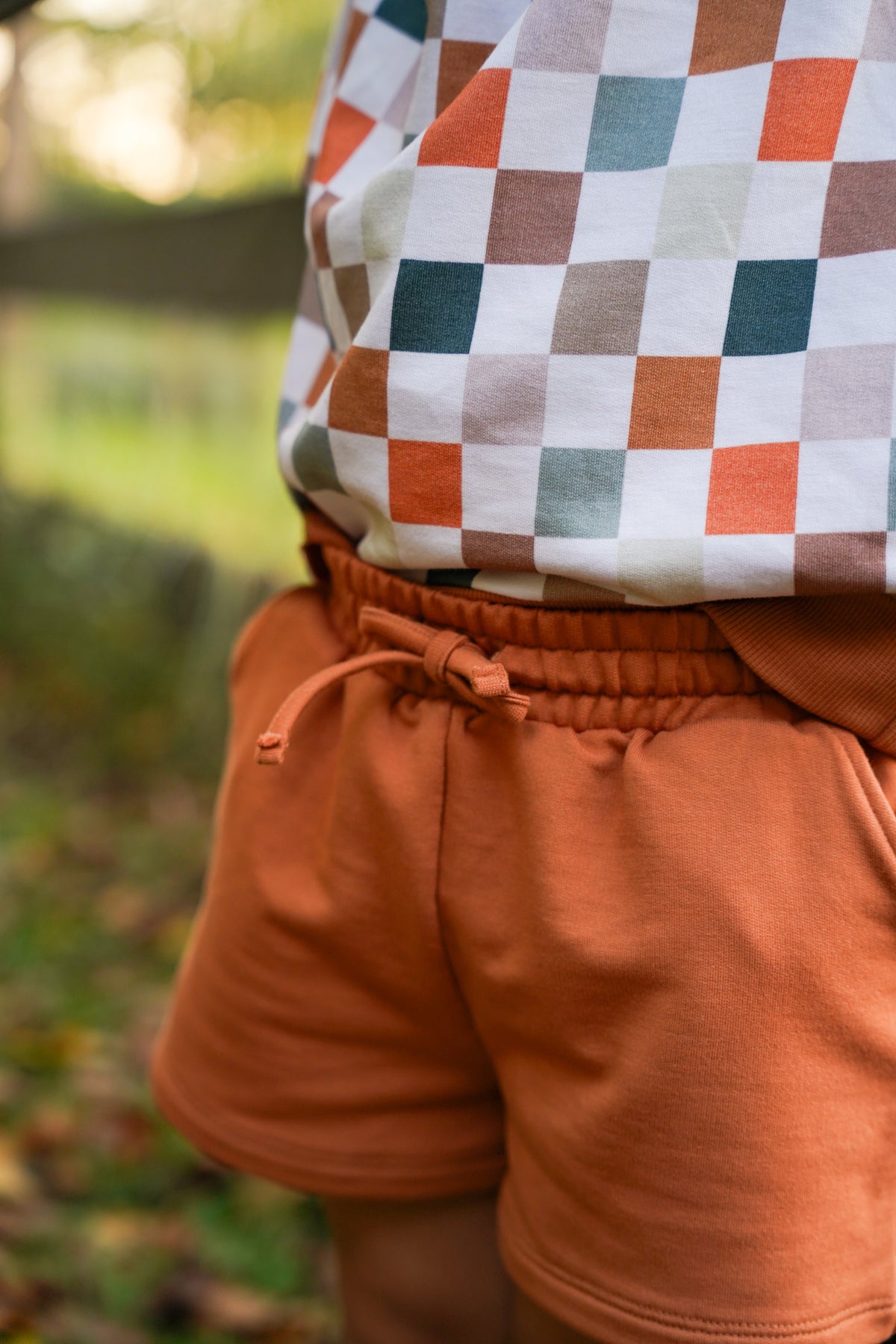 Fall Burnt Orange French Terry Shorts