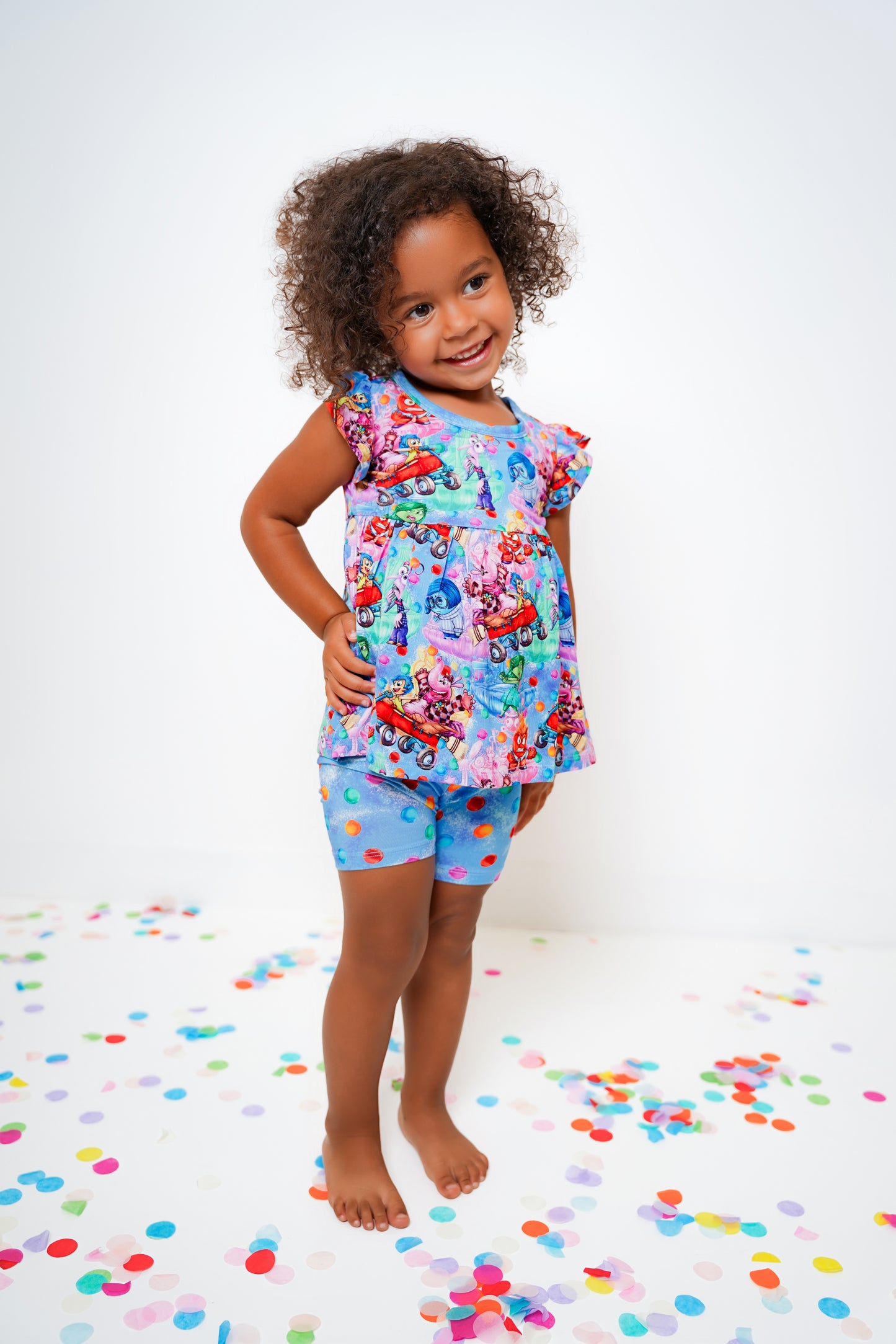 Islands of Emotions Short Sleeve Peplum Set