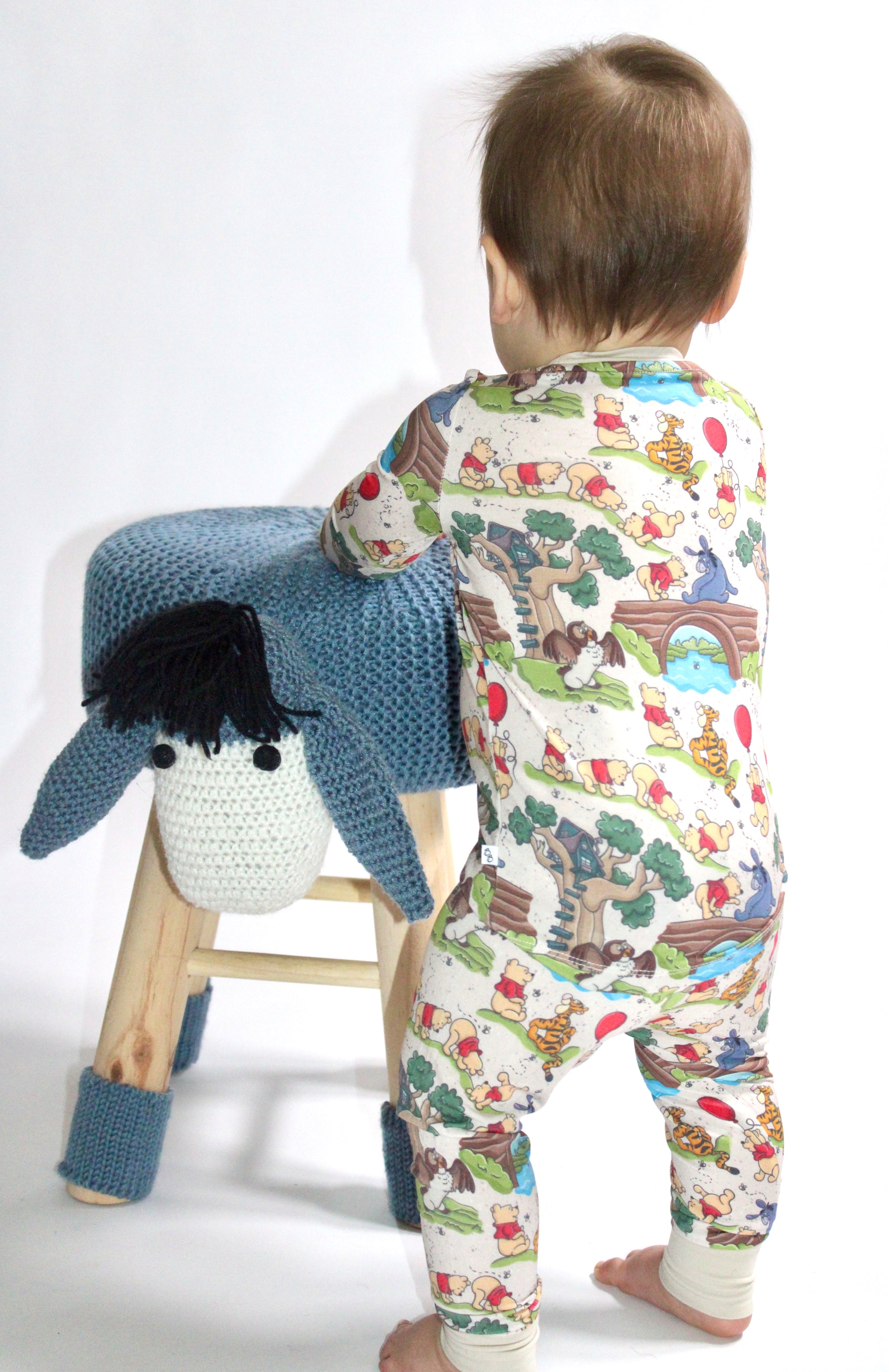 Beige Bear Long Sleeve Pajamas