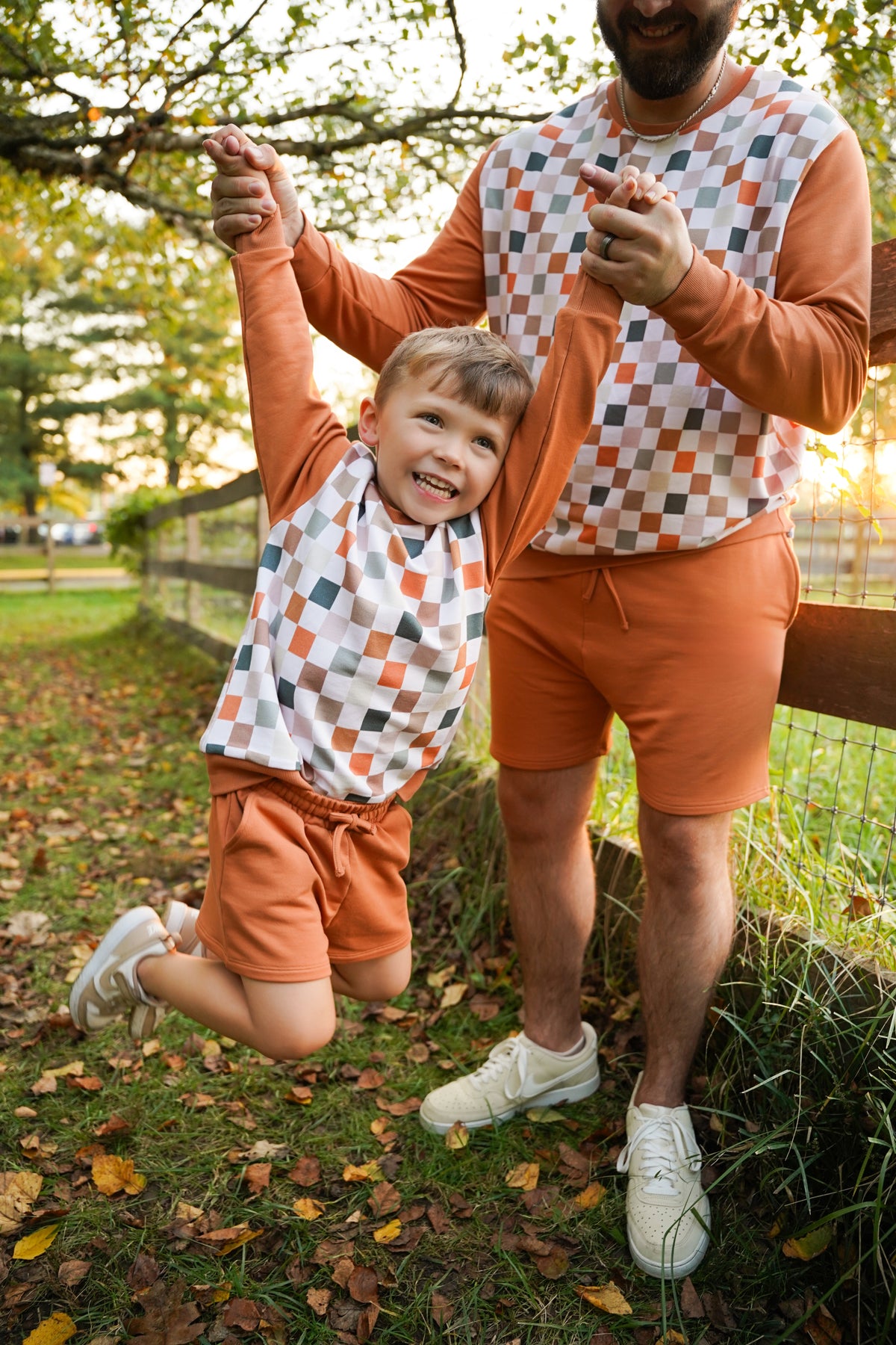 Fall Burnt Orange French Terry Shorts