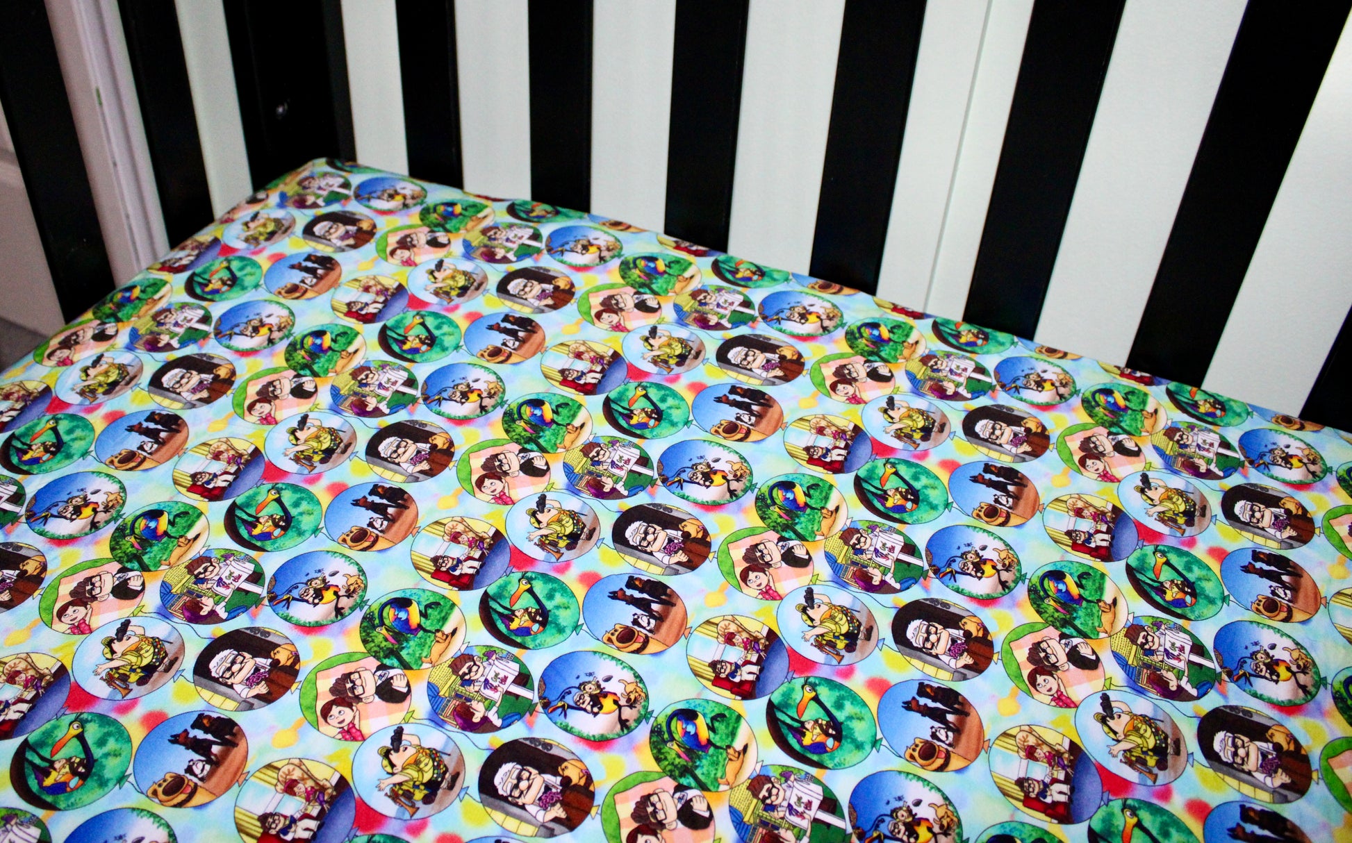 Balloon Ride Crib Sheet