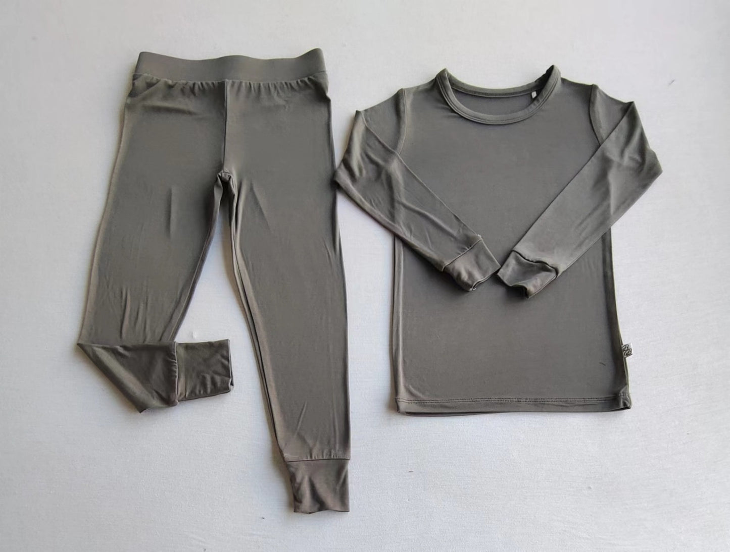 Grey Long Sleeve Two Piece Set