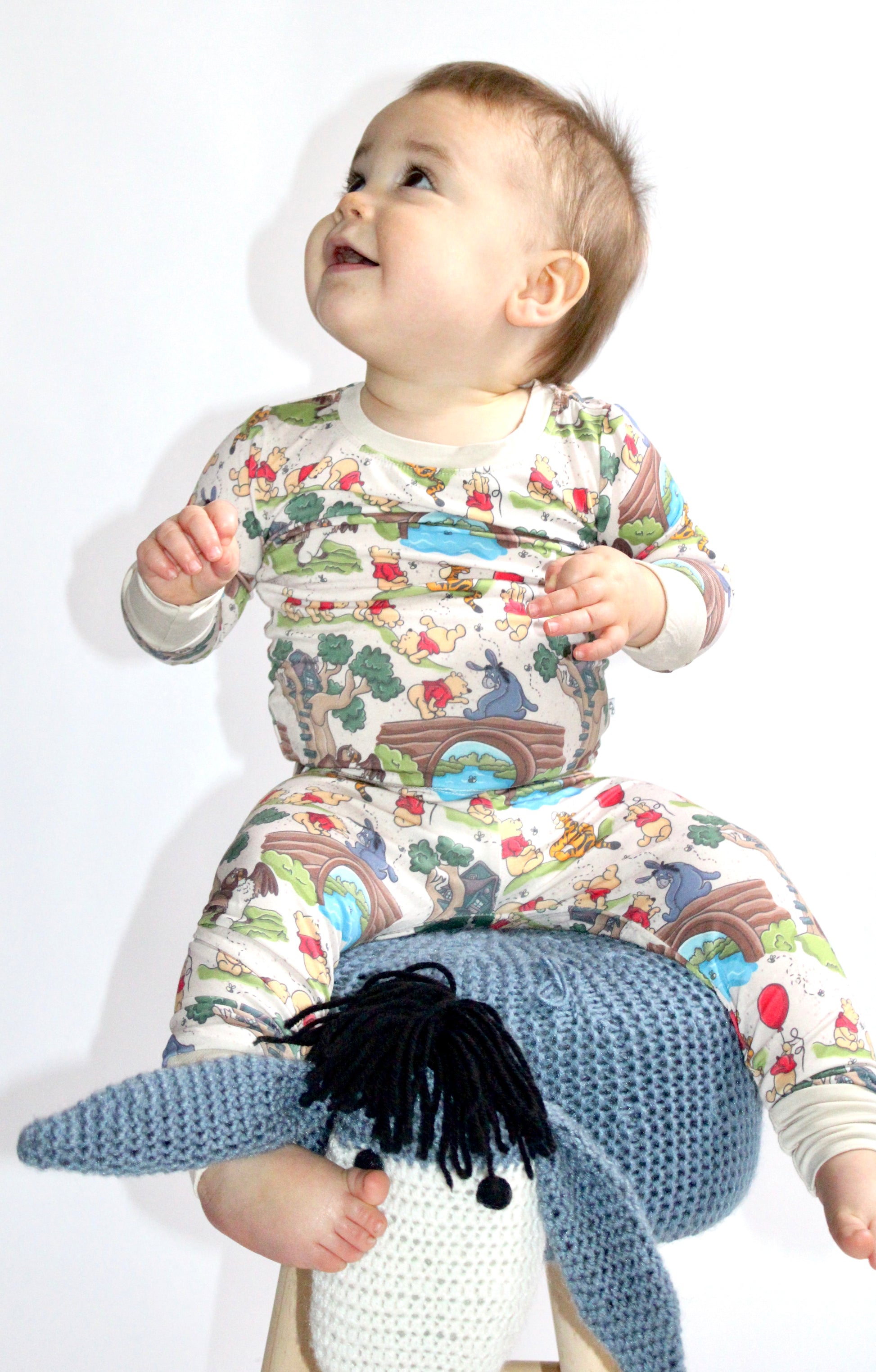 Beige Bear Long Sleeve Pajamas