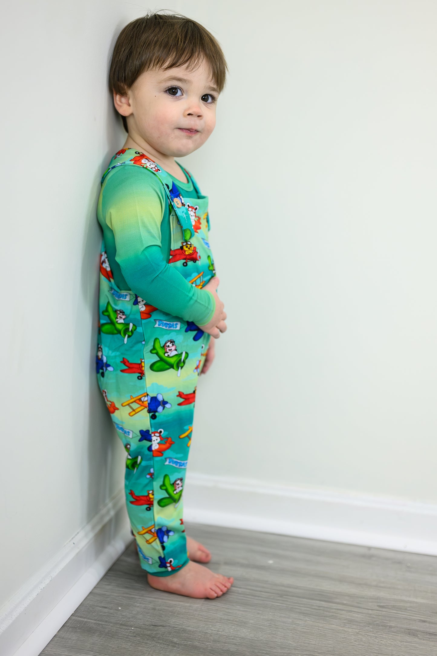 Propeller Pals Overalls & Long Sleeve Onesie