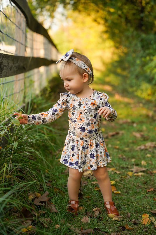 Fall Floral Bodysuit Twirl
