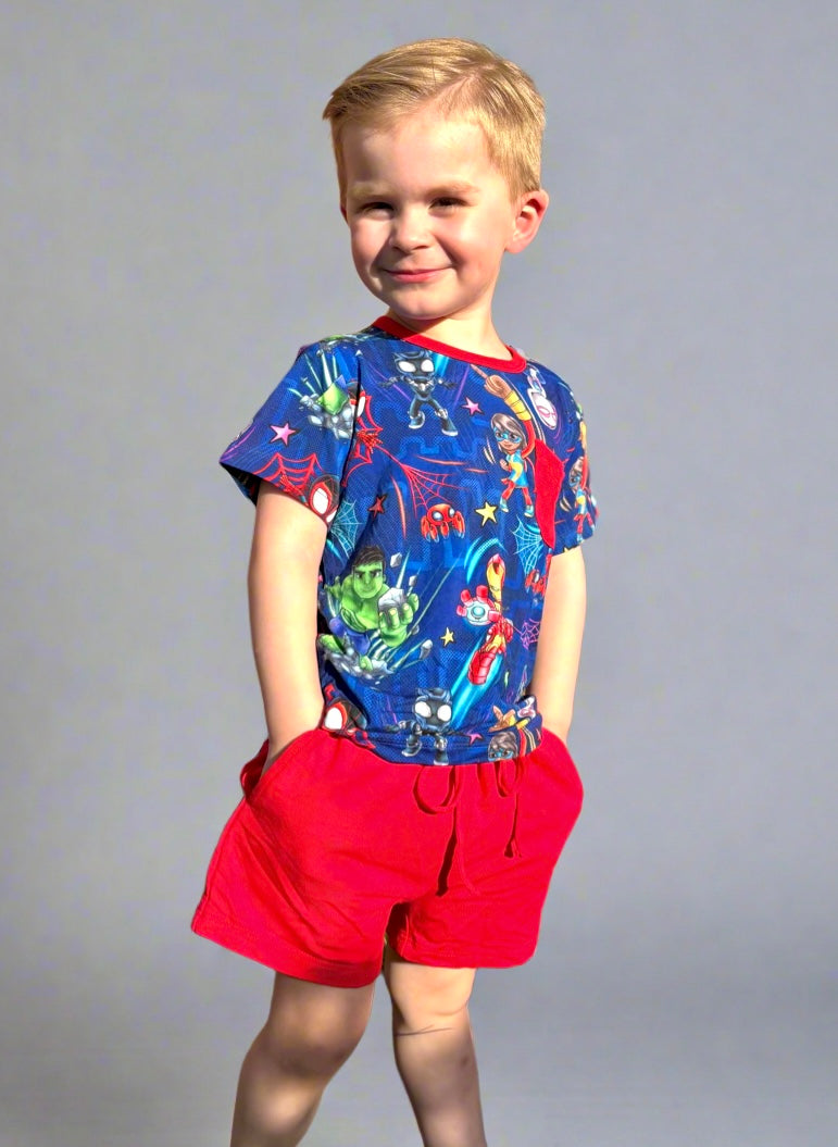 Web Friends Pocket Tee & Shorts