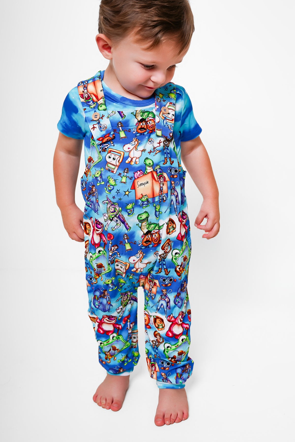 Grahams Story Overalls & Short Sleeve Onesie