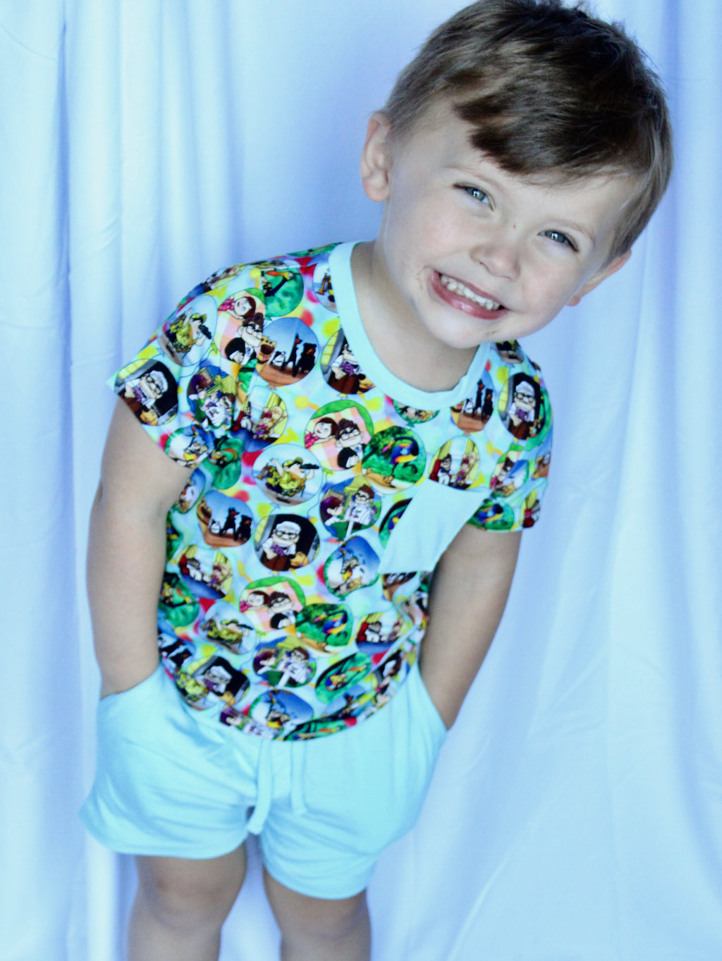 Balloon Ride Pocket Tee and Shorts