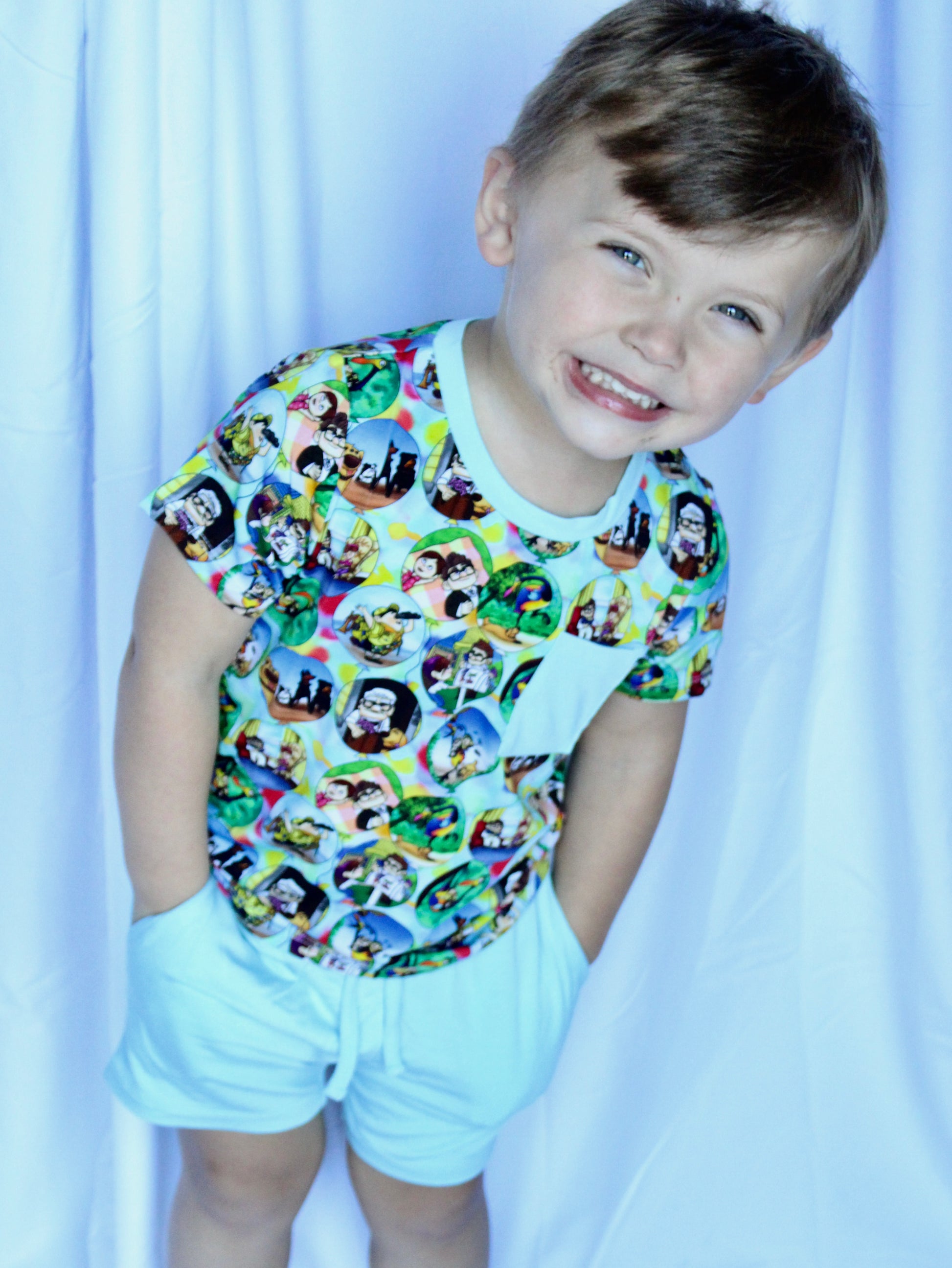 Balloon Ride Pocket Tee and Shorts