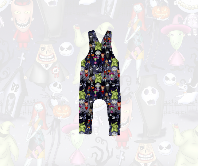 Nightmare Christmas Overalls & Long Sleeve Onesie PREORDER