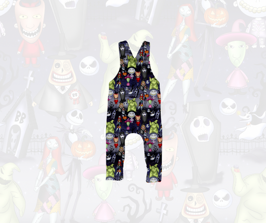 Nightmare Christmas Overalls & Long Sleeve Onesie