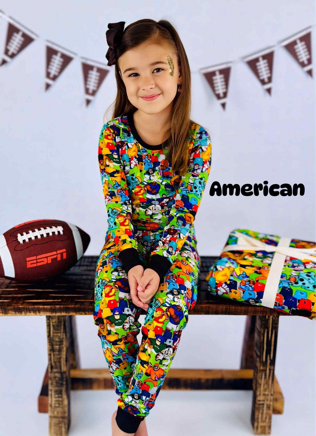 Football Long Sleeve & Pants PJs