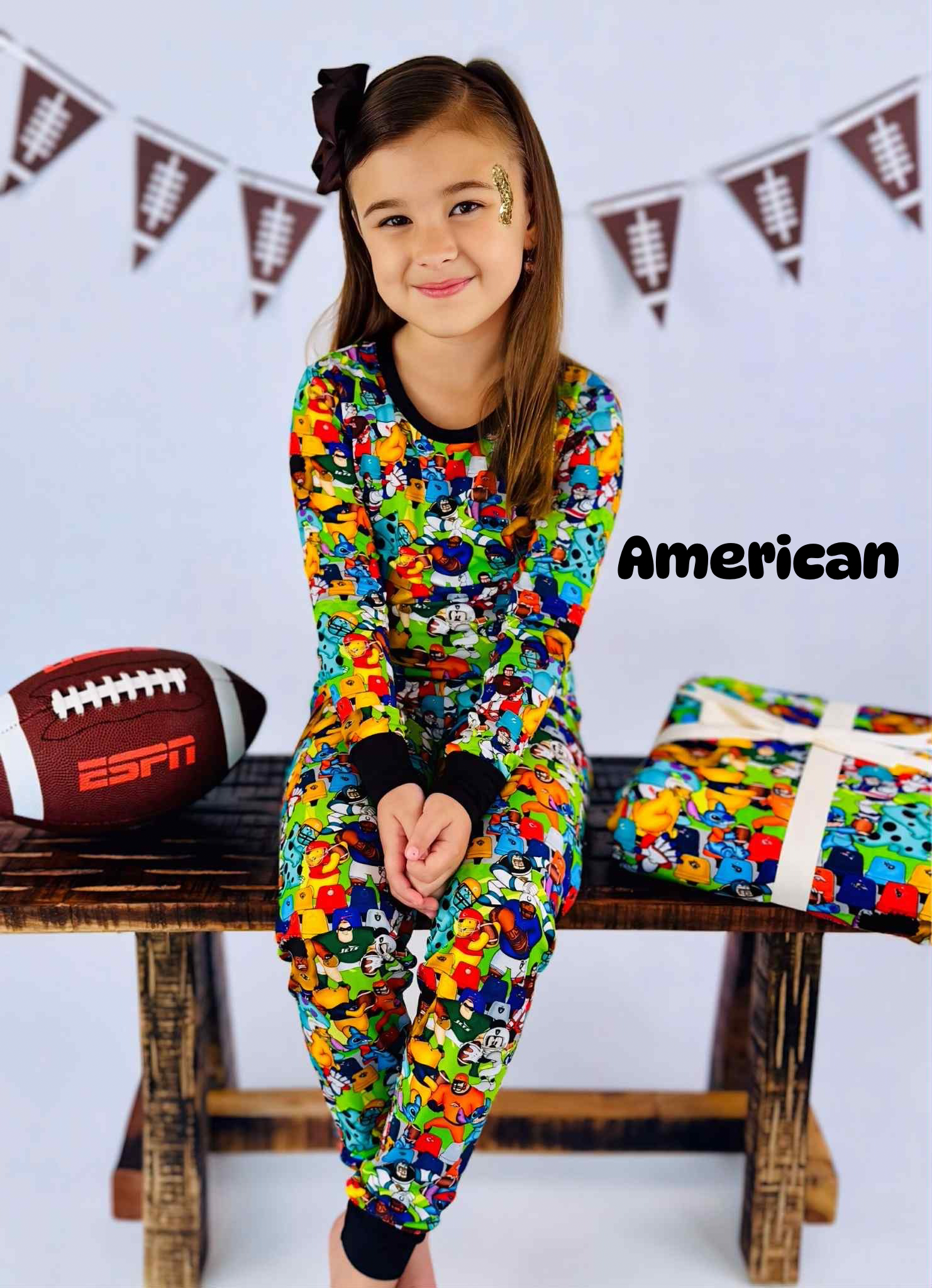 Football Long Sleeve & Pants PJs