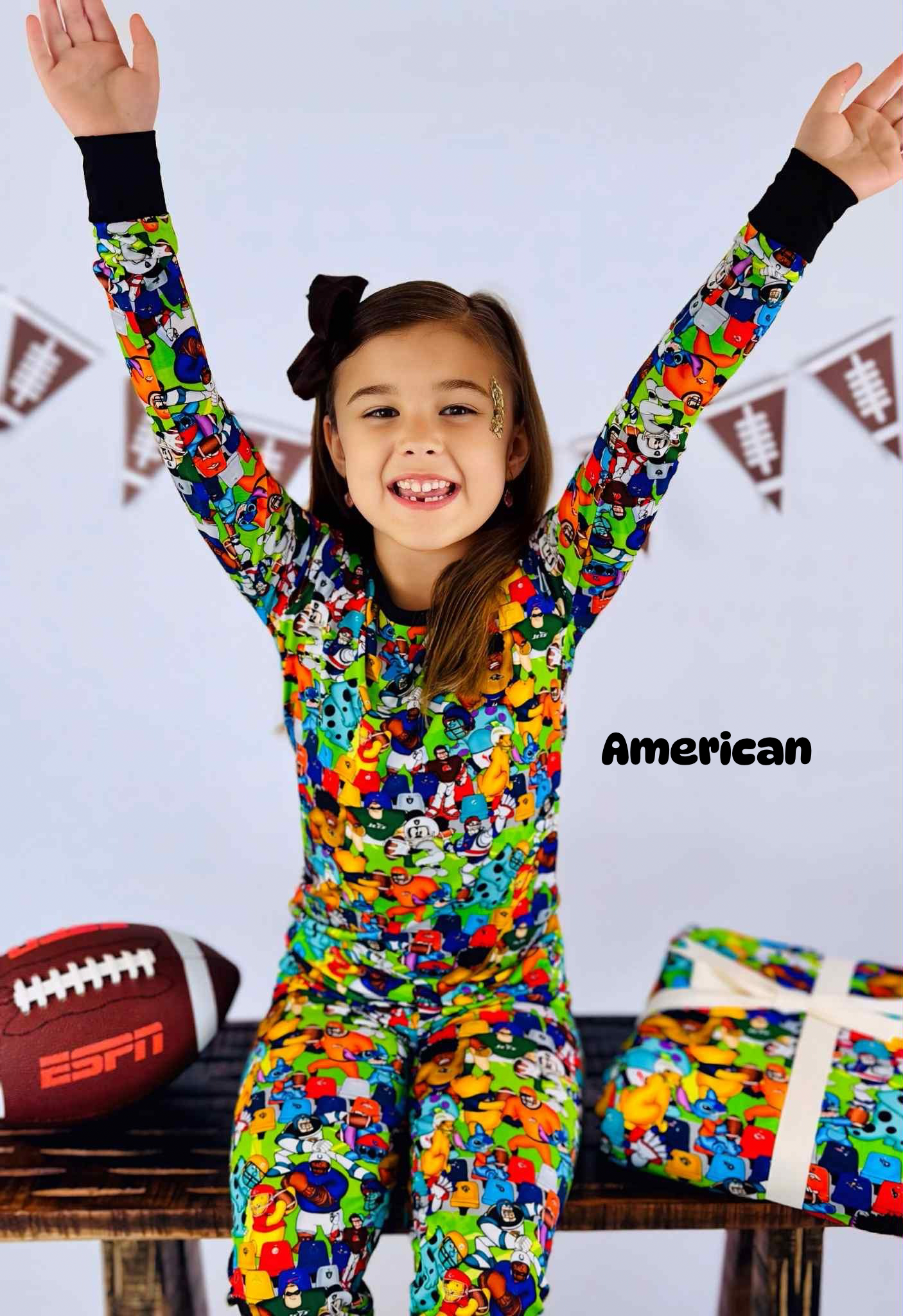 Football Long Sleeve & Pants PJs