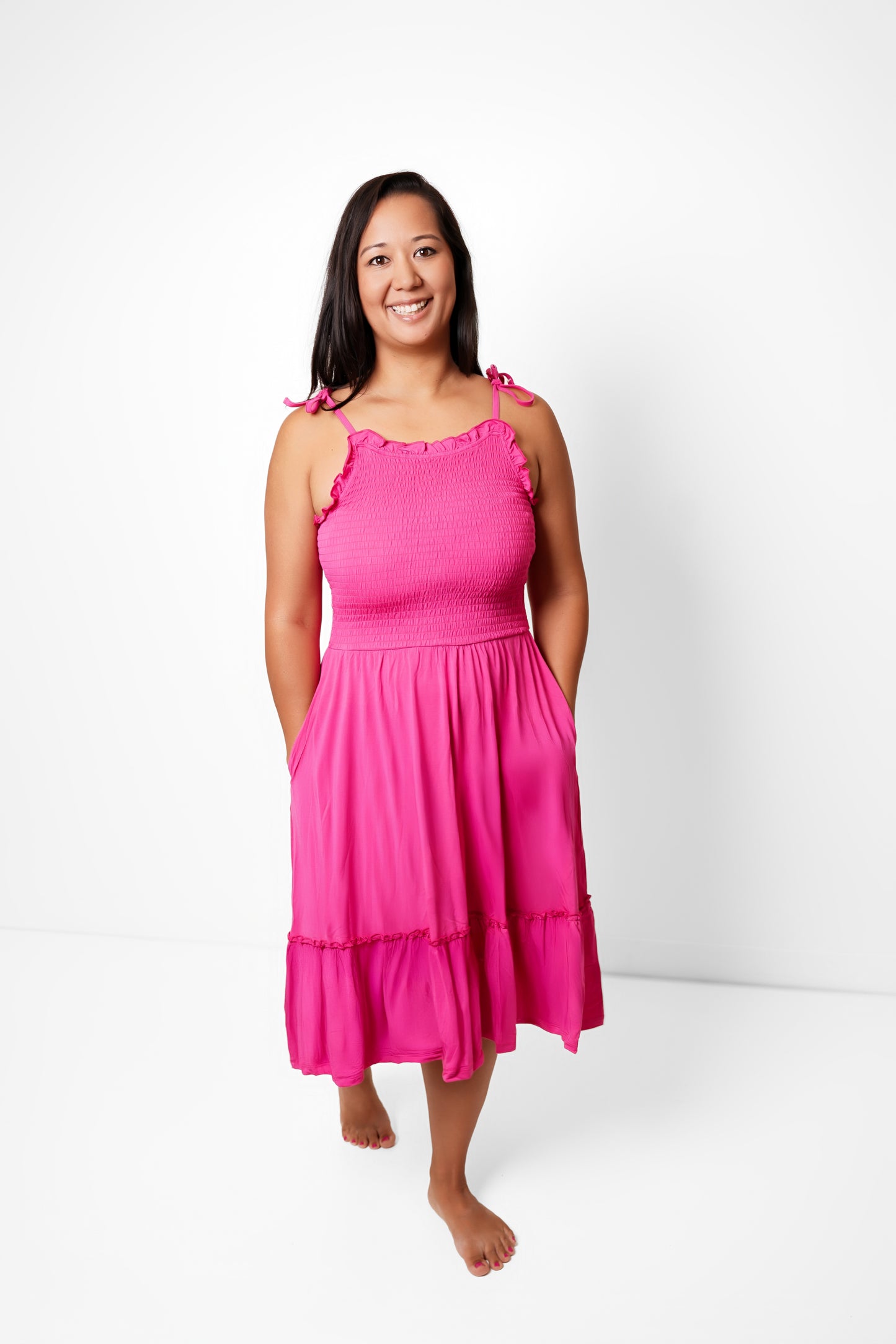Women’s Pink Tie Dress