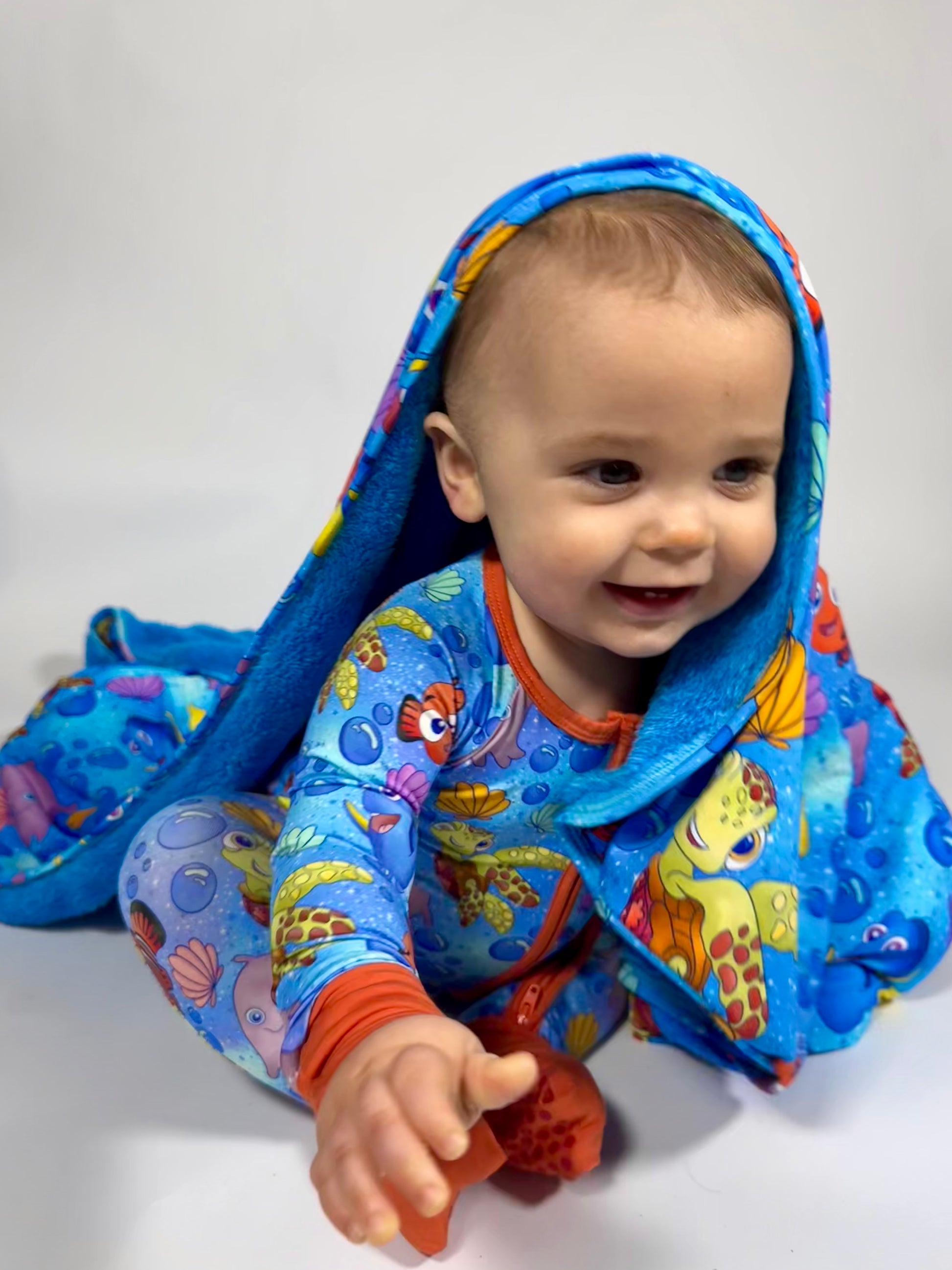 Lucky Fin 60x60 Bamboo/Plush Blanket