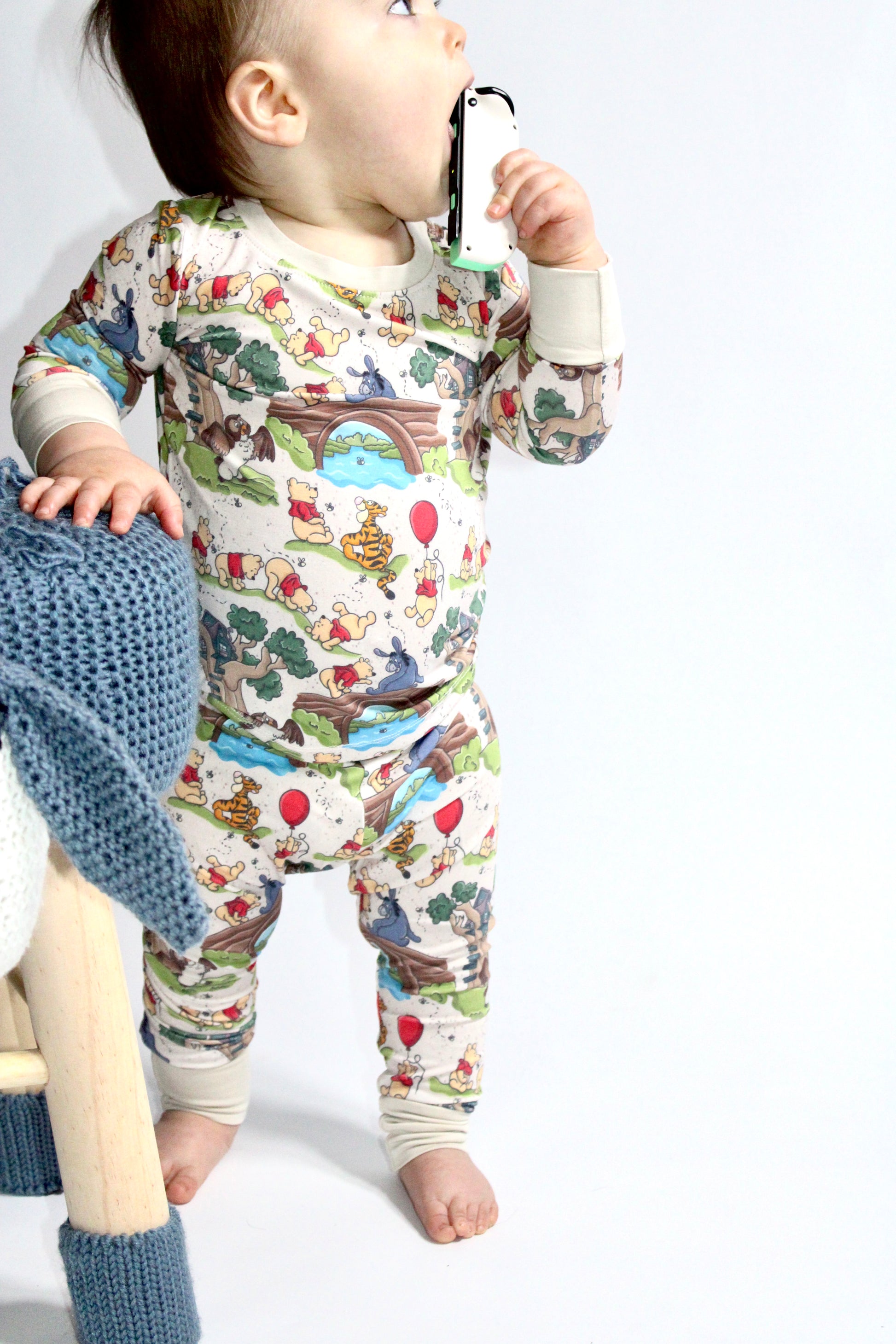Beige Bear Long Sleeve Pajamas