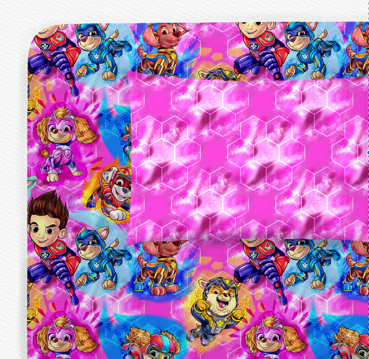 Ultimate Pups (Pink) Sheets Set with Two Pillowcases