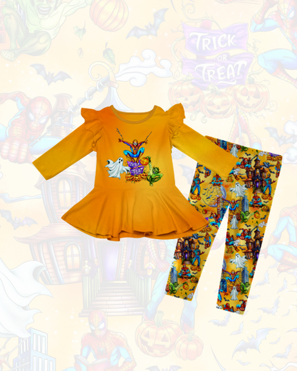 Halloween Hero Long Sleeve Peplum Set PREORDER