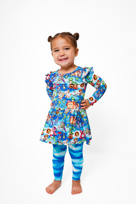 Grahams Story Long Sleeve Peplum Set