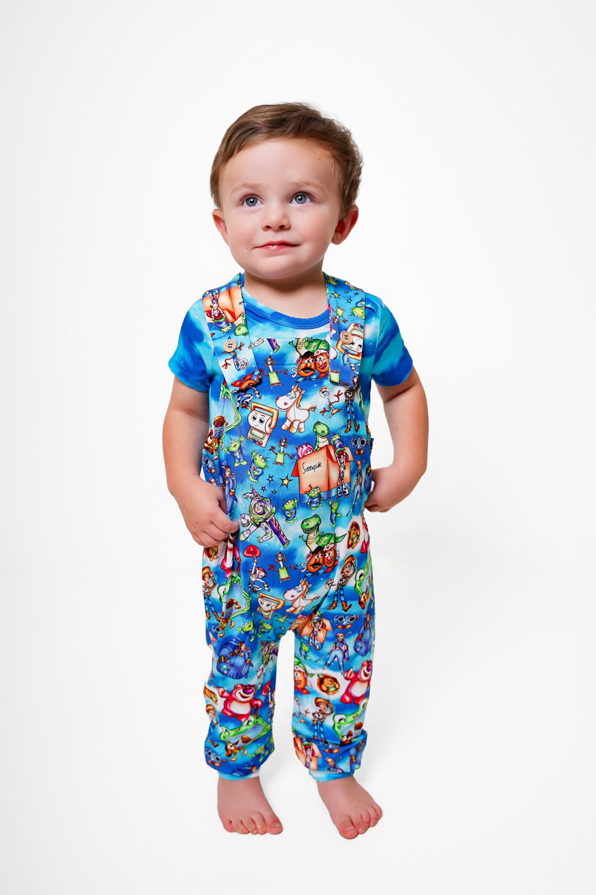 Grahams Story Overalls & Short Sleeve Onesie
