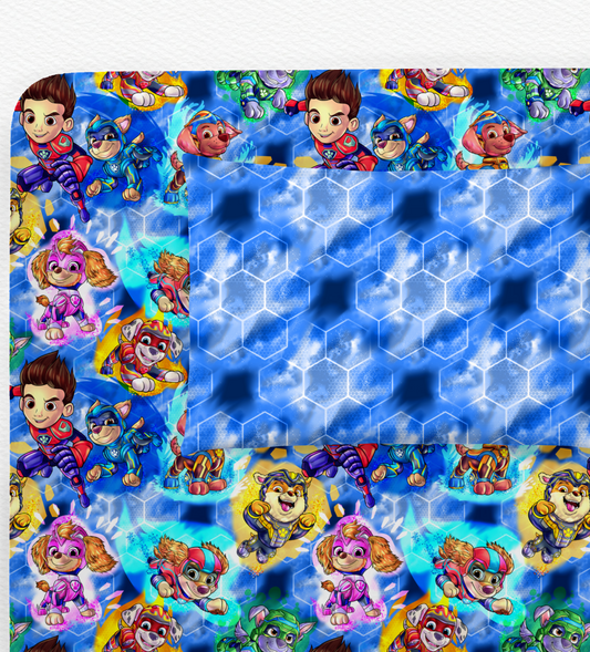 Ultimate Pups (Blue) Sheets Set with Two Pillowcases
