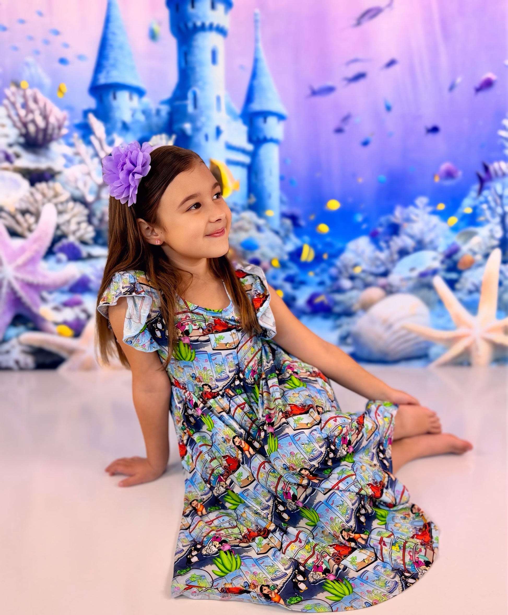 Fishtank Friends Twirl with Shorts