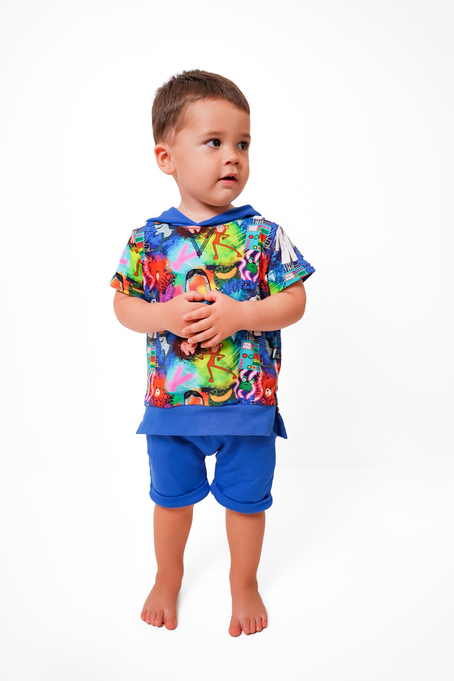 KAPOW Short Sleeve Hoodie & Shorts Set