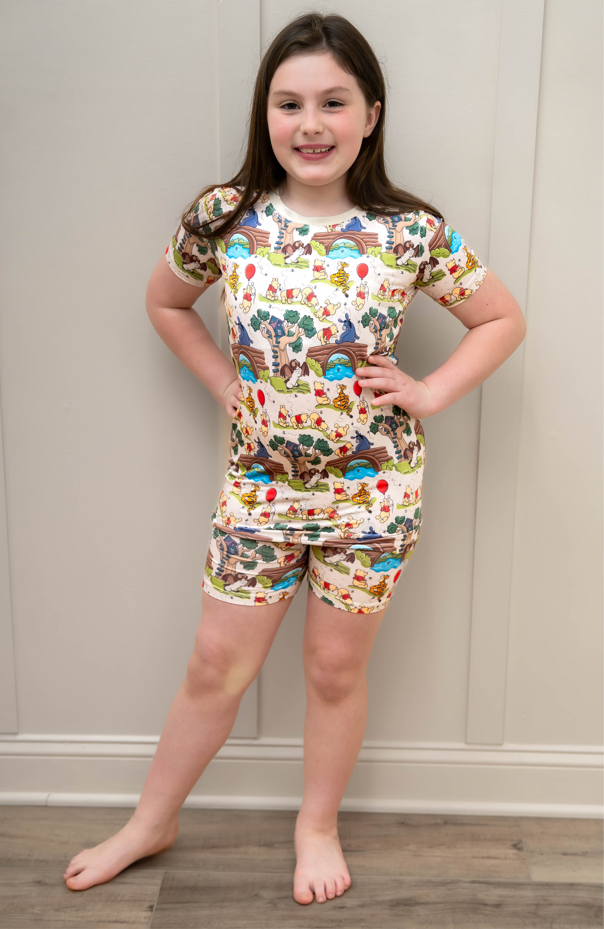 Beige Bear Short Set Pajamas