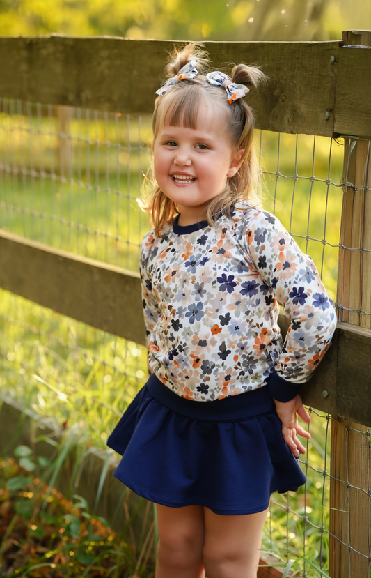 Fall Florals Kids Crewneck