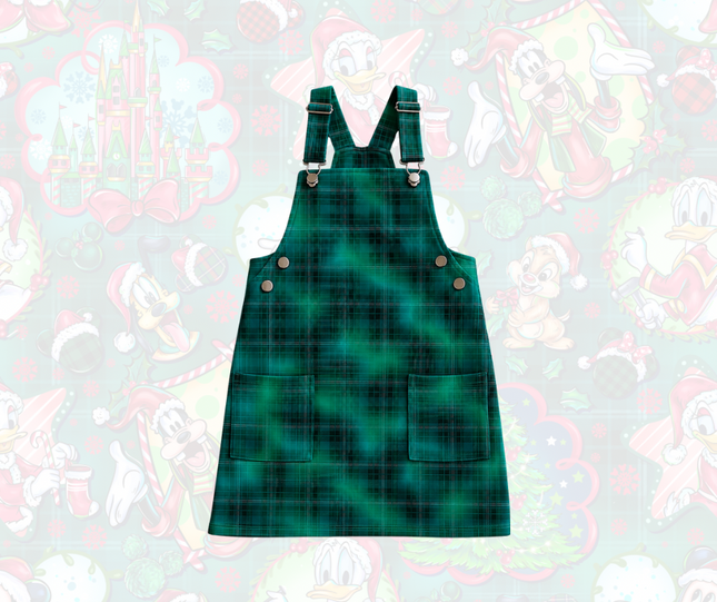 Plaid Overall Dress/ Plaid Mouse Ruffled Shirt PREORDER