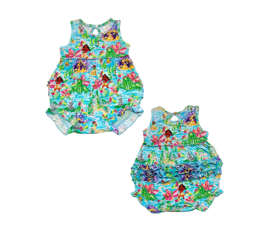 Island Princess Bubble Ruffle Romper