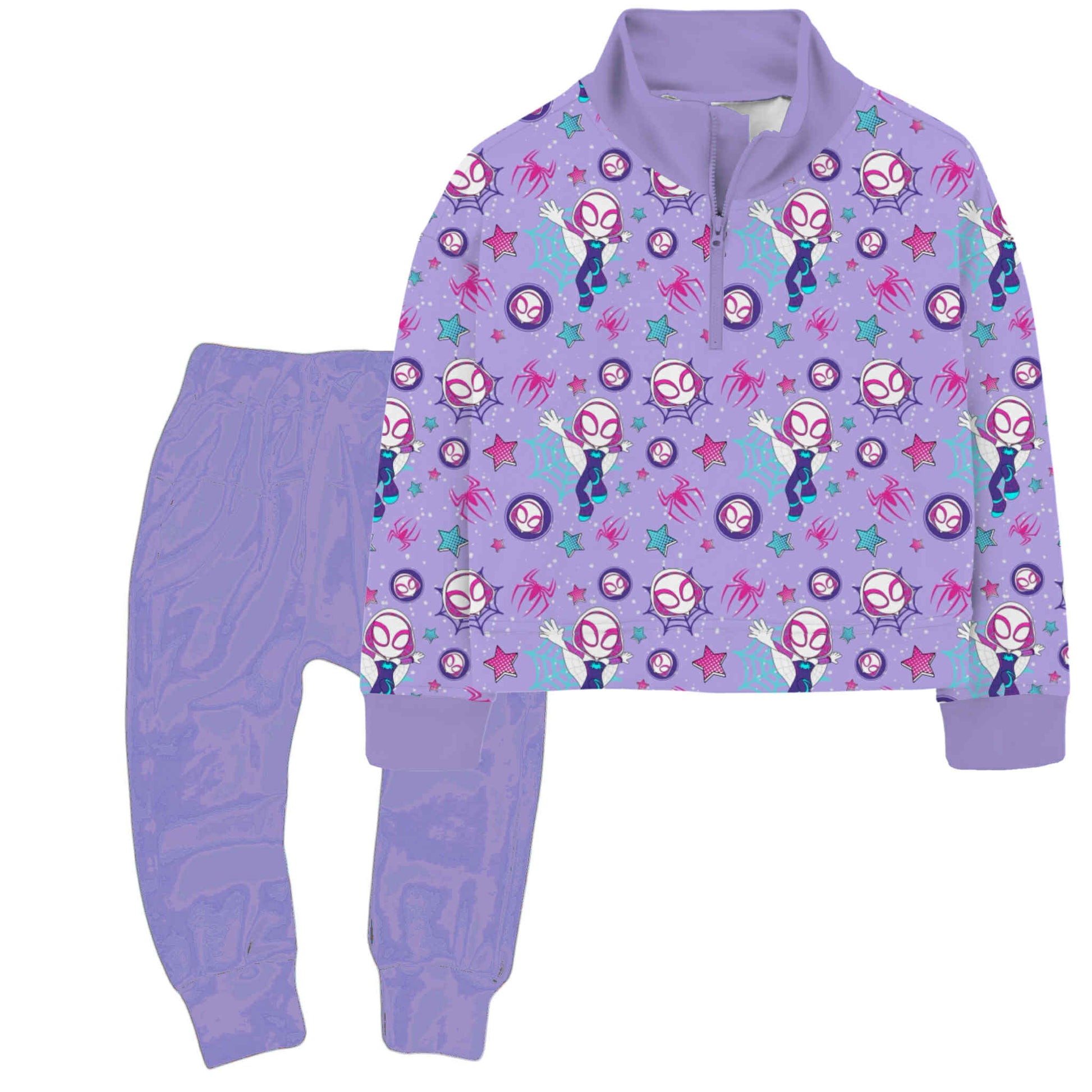 Purple Web Jogger Set